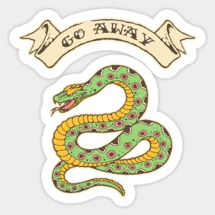 Go Away - Vintage Tattoo Design Sticker